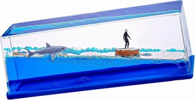 Honsheng Unsinkable Surfing Boy Wave Boat Fluid Toy in a Box bottle Acrylic Paperweight Desk Decorations Toy Gifts Liquid Wave Cruise Fluid Ship Ornament for Car