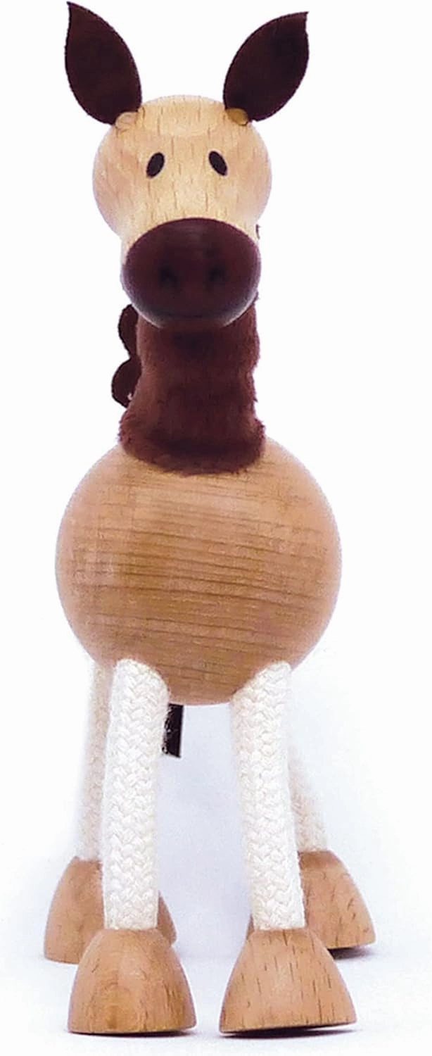Horse Wooden Animal Toys for Toddler, Fun and Posable Wood Farm Animal Toys, Early Education Boys and Girls