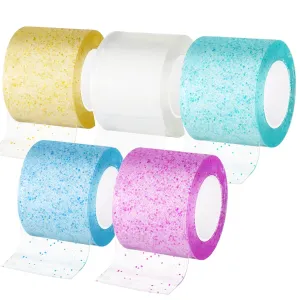 HyDren 5 Pcs Multicolor Nano Tape Bubble Kit 49.2ftx1.97in Elastic No Heating Required for Beginners, Boys, Girls, Adult Craft DIY Colorful Double Sided Tape for Making Bubbles