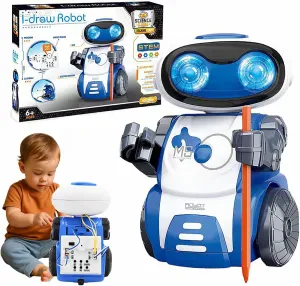 i-Draw Robot, I Draw DIY Disassembly and Assembly Programming Robot, Coding Robot Activity Set, STEM Science Kits, with Led Light and Sound