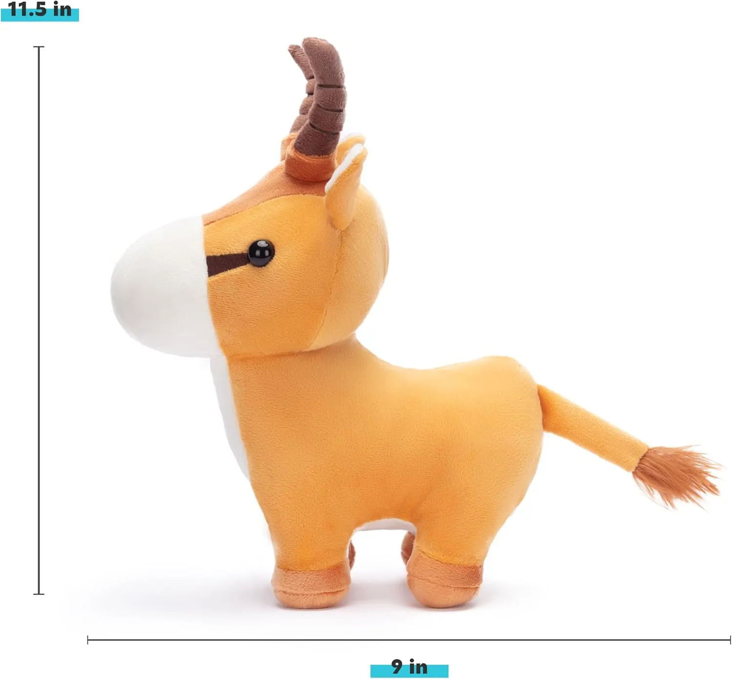 IKASA Antelope Stuffed Animals Plush Toys,11.5" Cute Plushie Soft Fluffy Cuddly Toy, Gifts for Family Kids Girls Boys