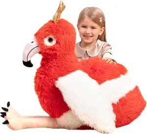 IKASA Giant Flamingo Stuffed Animal Plush Toy,Large Big Jumbo Soft Toys,30" Huge Size Cute Fluffy Plushy Fat Plushie,Gifts for Kids Girls Boys