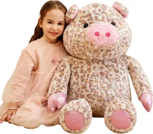 IKASA Giant Spotted Pig Stuffed Animal Plush Toy, 30" Large Soft Huge Big Jumbo Fluffy Plushies Toys for Kids Girls Boys