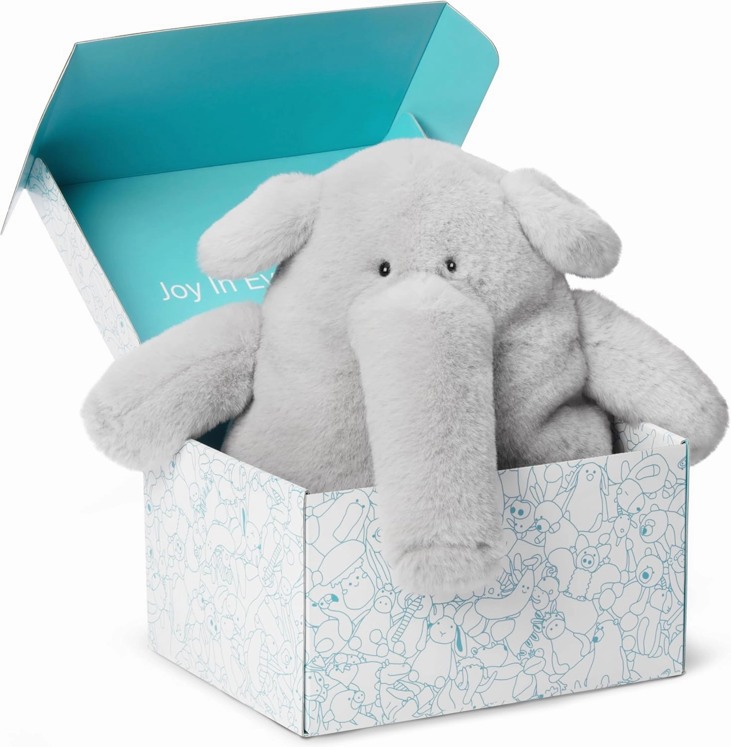 IKASA Elephant Stuffed Animals Plush Toys,10" Cute Plushie Soft Cuddly Plushy Fluffy Toy, Gifts for Family Kids Girls Boys