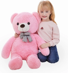 IKASA Giant Teddy Bear Plush Toy Stuffed Animals (Pink, 30 inches)
