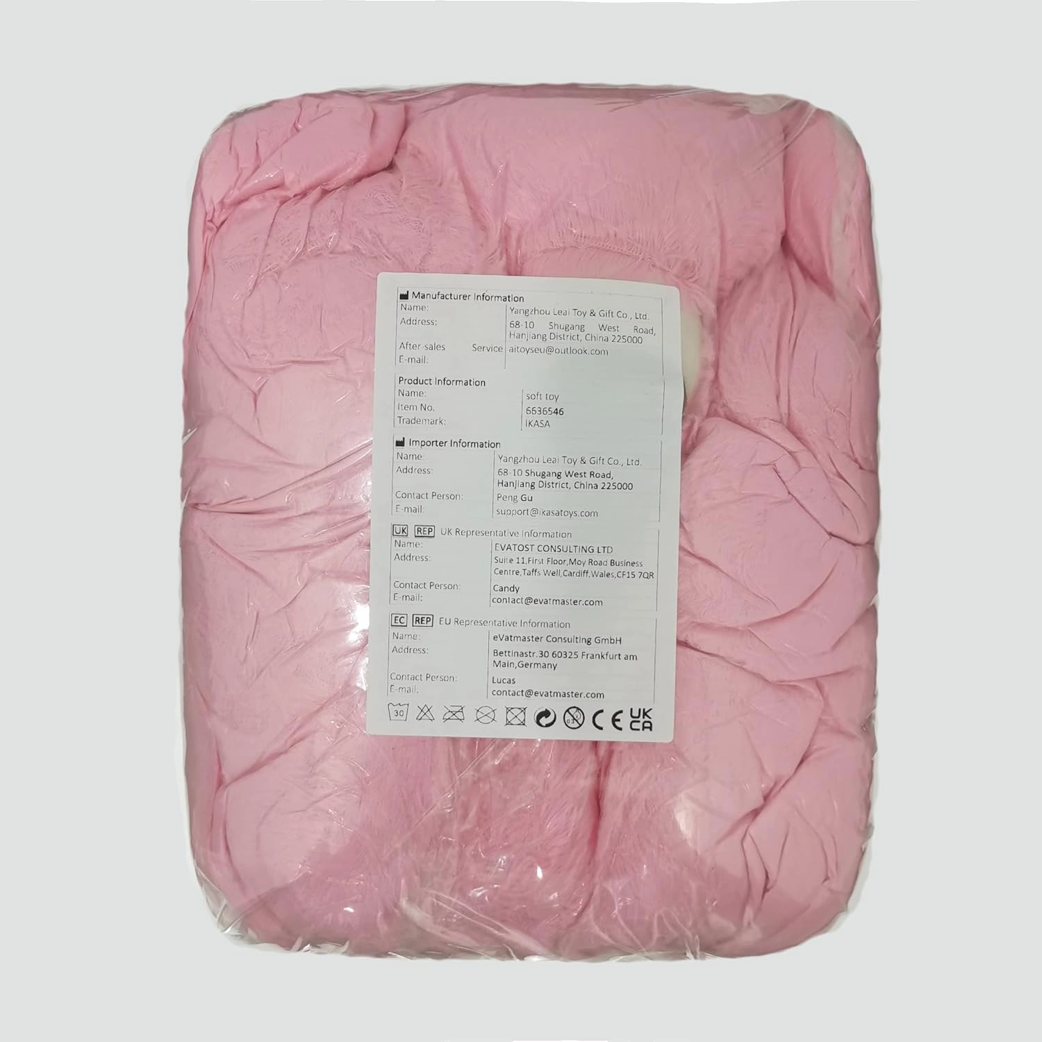 IKASA Giant Teddy Bear Plush Toy Stuffed Animals (Pink, 30 inches)