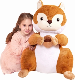 IKASA Large Squirrel Stuffed Animal Plush Toy,23" Giant Cute Jumbo Soft Toys,Huge Big Size Fluffy Plushy Fat Gigantic Plushie,Gifts for Kids