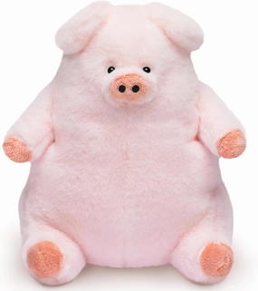 IKASA Pig Stuffed Animals Plush Toys,10" Cute Plushie Soft Cuddly Plushy Fluffy Toy, Gifts for Family Kids Girls Boys