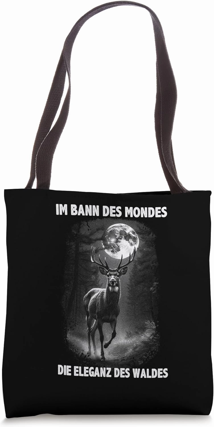 Im Bann Des Mondes Die Eleganz Des Waldes Moose Stag Deer Tote Bag