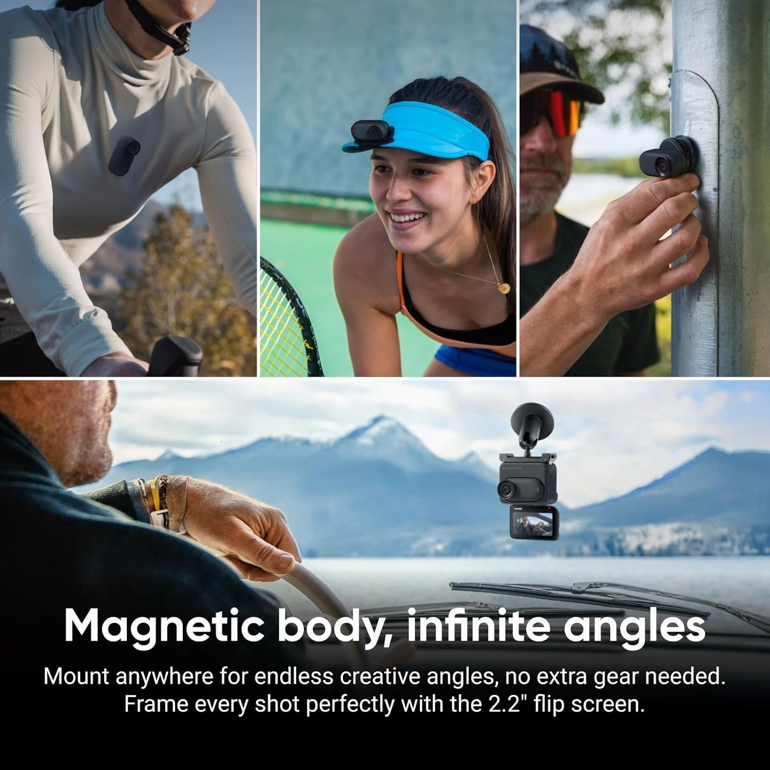 Insta360 GO 3S - 64 GB Black 4K Tiny Portable Vlogging Camera, Hands-Free POVs, Mount Anywhere, Stabilization, 140 Min Battery Life, 10m Waterproof, Apple Find My, Pet POV