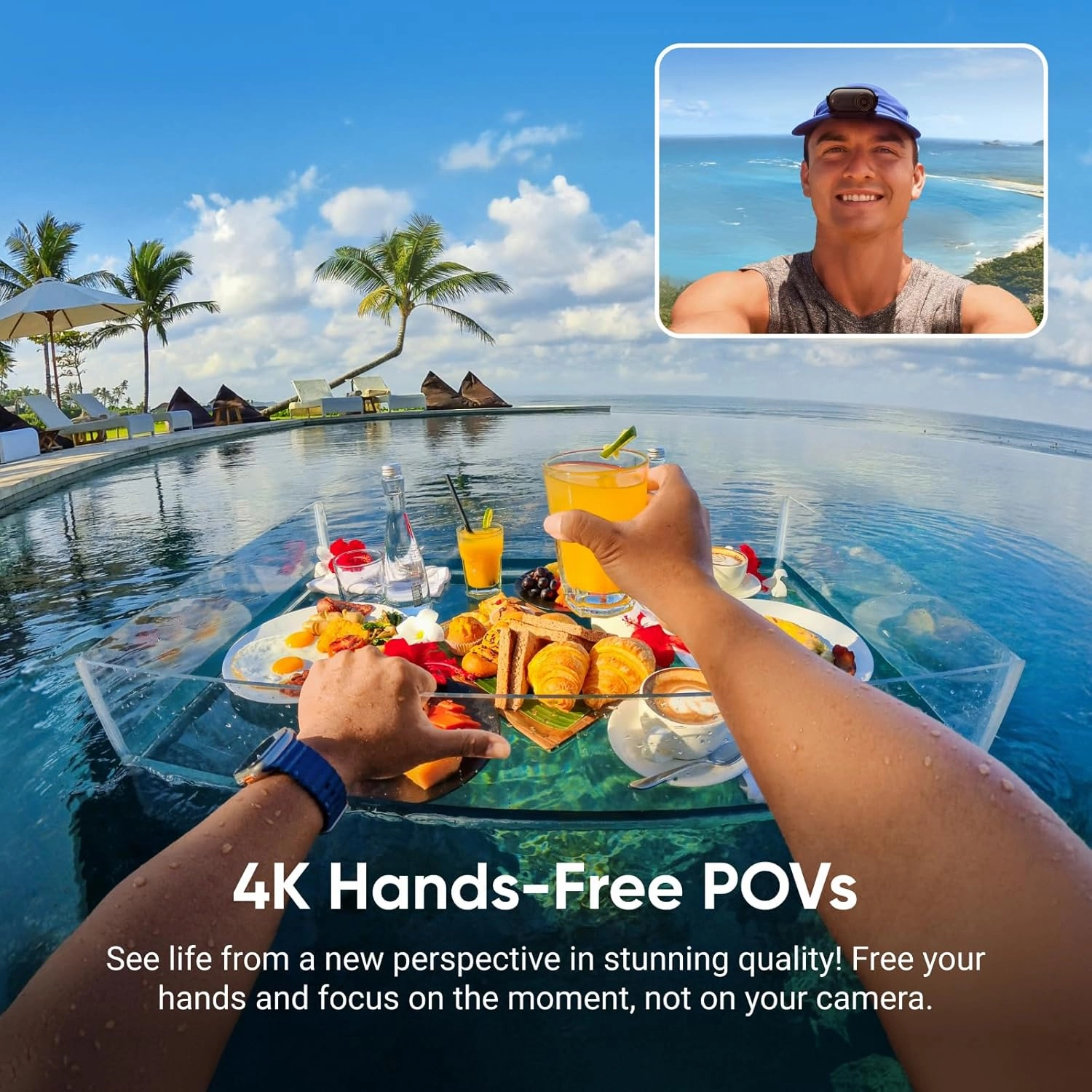 Insta360 GO 3S - 64 GB Black 4K Tiny Portable Vlogging Camera, Hands-Free POVs, Mount Anywhere, Stabilization, 140 Min Battery Life, 10m Waterproof, Apple Find My, Pet POV