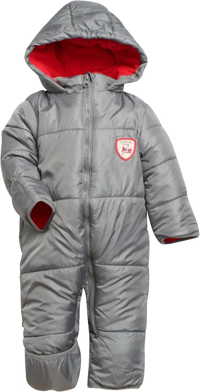 iXtreme Baby Boys' Snowsuit - Cozy Fleece Insulated Winter Snow Pram Bunting Suit for Newborns and Infants (Sizes: 0-24M)