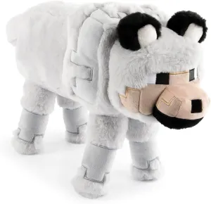 Jay Franco Minecraft Plush Pillow Buddy - Soft Plushie Stuffed Pillow, 19 Inches, Gray - Wolf