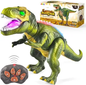 JOYIN Robot Dinosaur Toy for Kids Boys 3  Big T rex with Light and Realistic Roaring Sound, Remote Control Walking & Dancing Dinosaur, Electronic Steam Toy, Birthday Gift for Kids Boys Girls