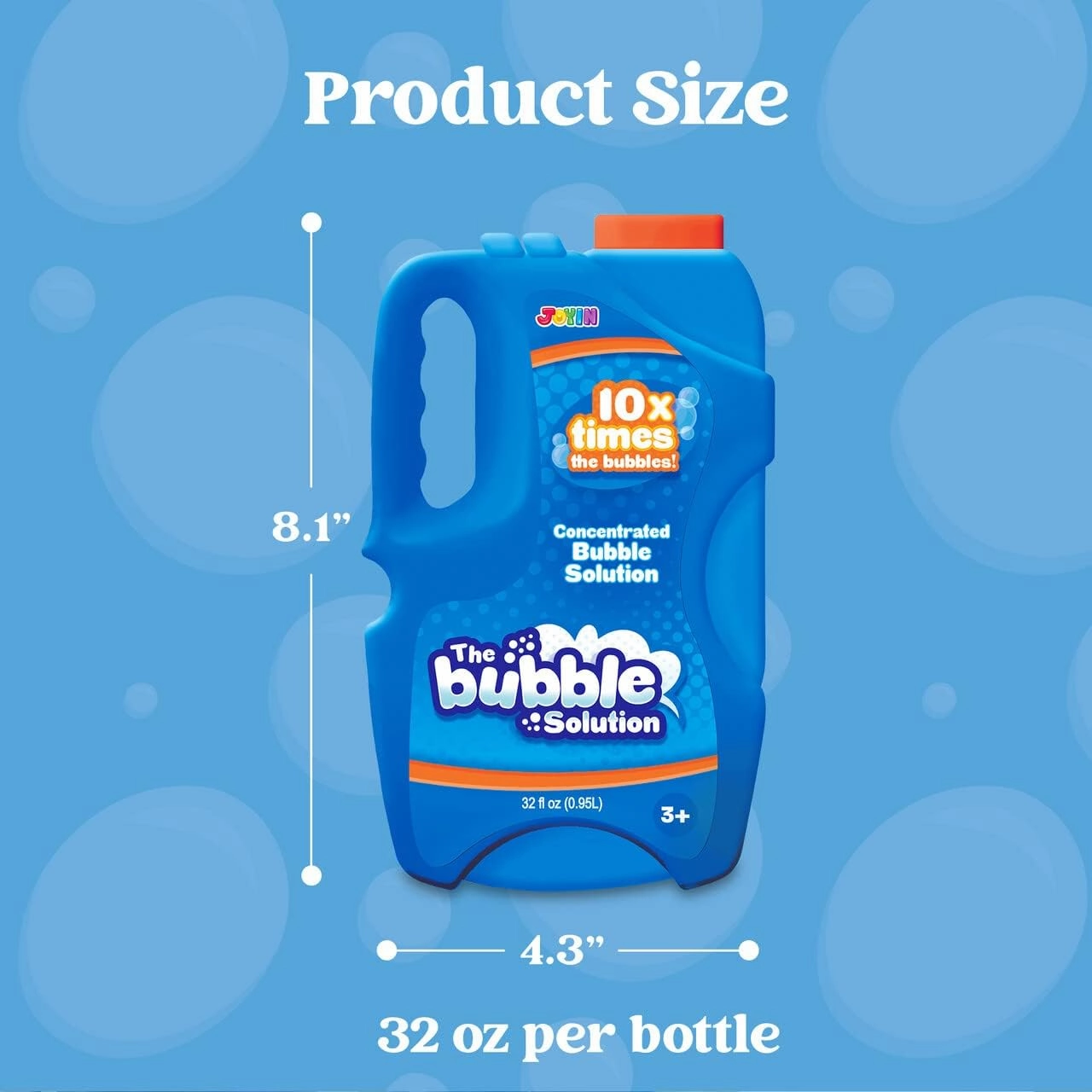 JOYIN 32 oz Bubble Solution Refills (Close to 1L/ up to 2.5 Gallon), Concentrated Solution for Bubble Machine, Wands, Blower, Easter