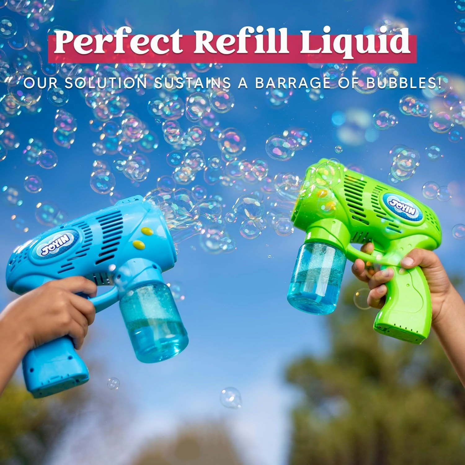 JOYIN 32 oz Bubble Solution Refills (Close to 1L/ up to 2.5 Gallon), Concentrated Solution for Bubble Machine, Wands, Blower, Easter