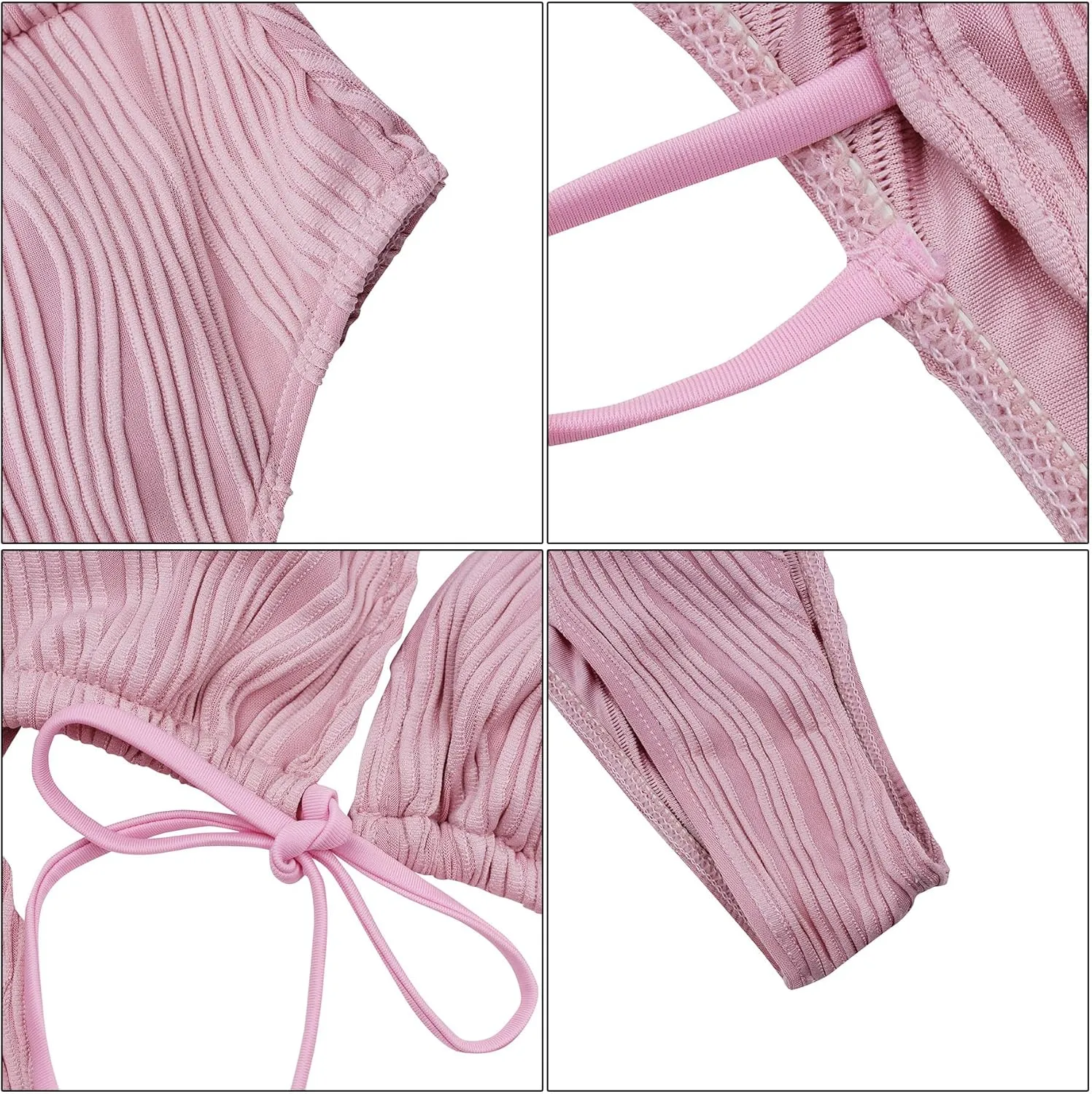 JUMISEE Women Rave Holographic Snakeskin Wrap Swimsuit Sexy Strappy Backless Bathing Suit