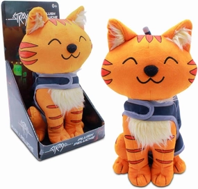 Just Toys Stray 12″ Mega Plush Cat with B‑12 Drone Companion – Officially Licensed Stray Video Game Soft Toy, Oversized 12″ Collectible Plush for Kids & Gamers