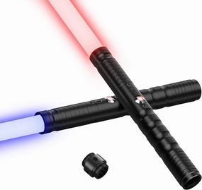 jvmusaber Lightsaber Toy, 8-12 Year Old Boy Girl Birthday Gift, 2-in-1 Detachable USB C Charge Light Saber, 12 Colors and 4 Modes & Sounds, for Kid and Adult Christmas Thanksgiving Gifts (Black)