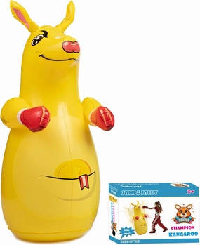 Kangaroo Inflatable Punching Bag for Kids - Durable Bop Bag Toy with Instant Bounce Back, Great for Boys and Girls (47' Tall)