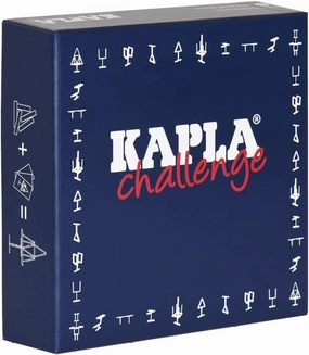 KAPLA Challenge - Wooden Construction Game 16 Building Planks and 12 Challenge Cards