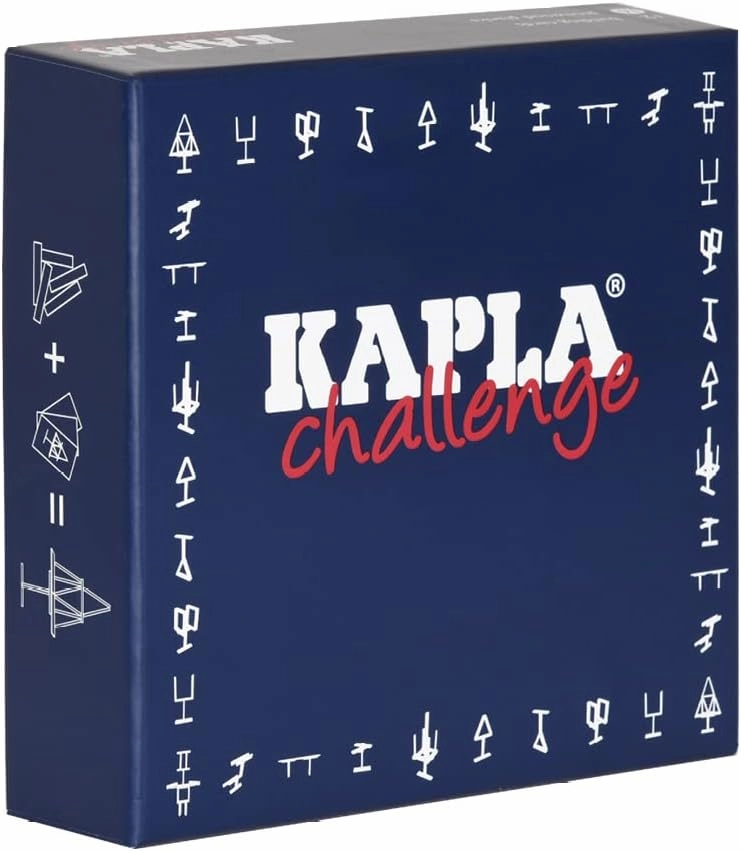 KAPLA Challenge - Wooden Construction Game 16 Building Planks and 12 Challenge Cards