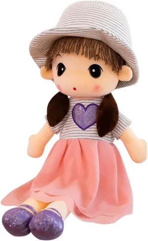 Katutude Little Girls Rag Dolls Stuffed Toy -Cute Girls Soft Dolls with Hair & Skirt, Children Plush Figure Toys Sleeping Partner Plush Doll Christmas Birthday Gift, 50cm