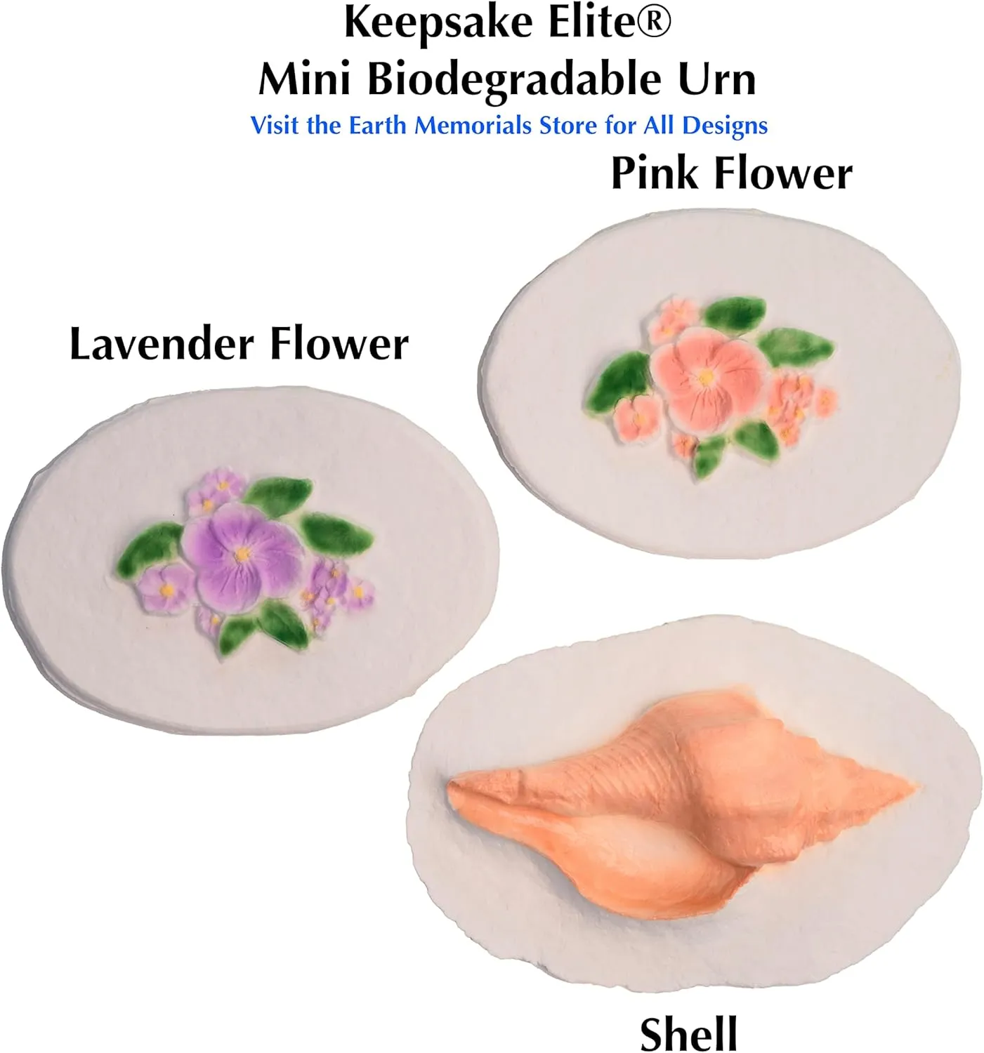Keepsake Elite ShellY-03 Biodegradable Urn for Human Ashes - Floats in Water, Ocean Scattering Urn for Cremation, Earth Memorial