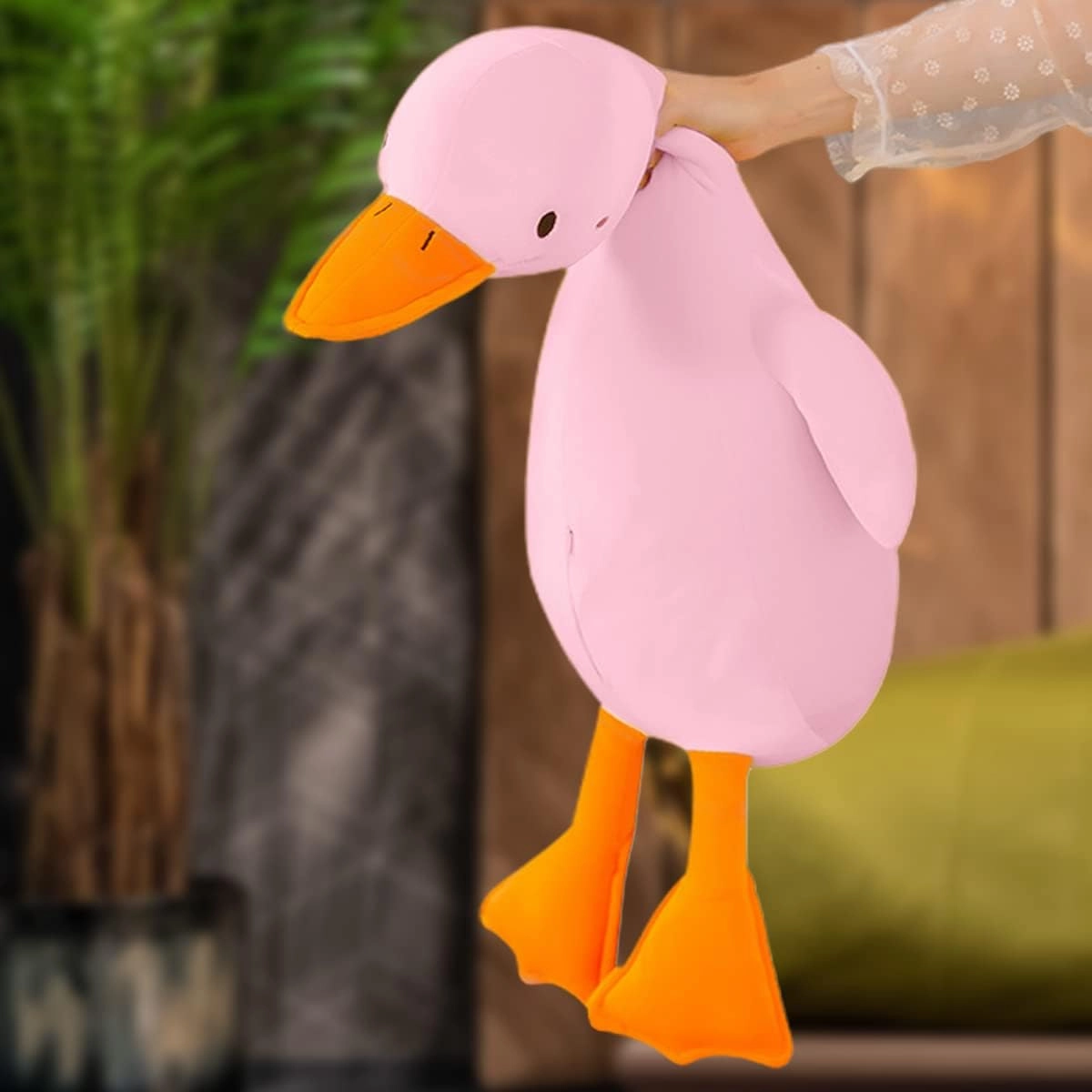 kewo Duck Plush Pillow Stuffed Animal Toy, Cute Giant Goose Plush Duck Stuffed Animal,Soft Hugging Pillow for Kids Bedding (Pink,33.4 in)…