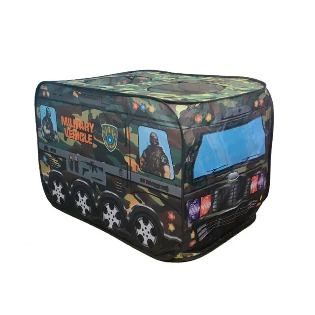 Kids Children Tent Popup Play Tent Toy Garden Lawn Foldable Playhouse Fire Truck Game House Bus Tent Indoor Outdoor Game