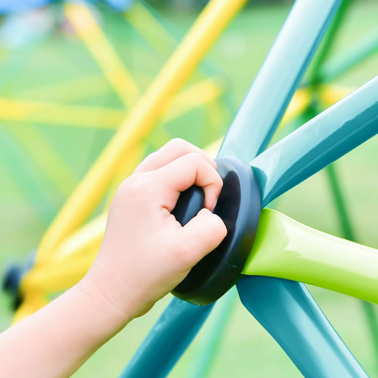 Kids Climbing Dome Tower - Geometric Playground Dome Climber Monkey Bars Play Center, Rust Resistant Steel, 1000 LBS Capacity(Blue Green,13 ft)