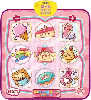Kids Dance Mat, 7 Game Modes, Music Performance, Piano Keyboard, Memory Challenge (35.16" x 35.43", Cake)