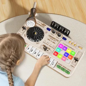 Kids DJ Mixer Table Set for Beginners, DJ Table for Toddlers with Turntable, Interactive Baby DJ Controller & Musical Toy with Mic, Party Birthday Gift for Boys Girls Ages 3–8 4 5 6 7