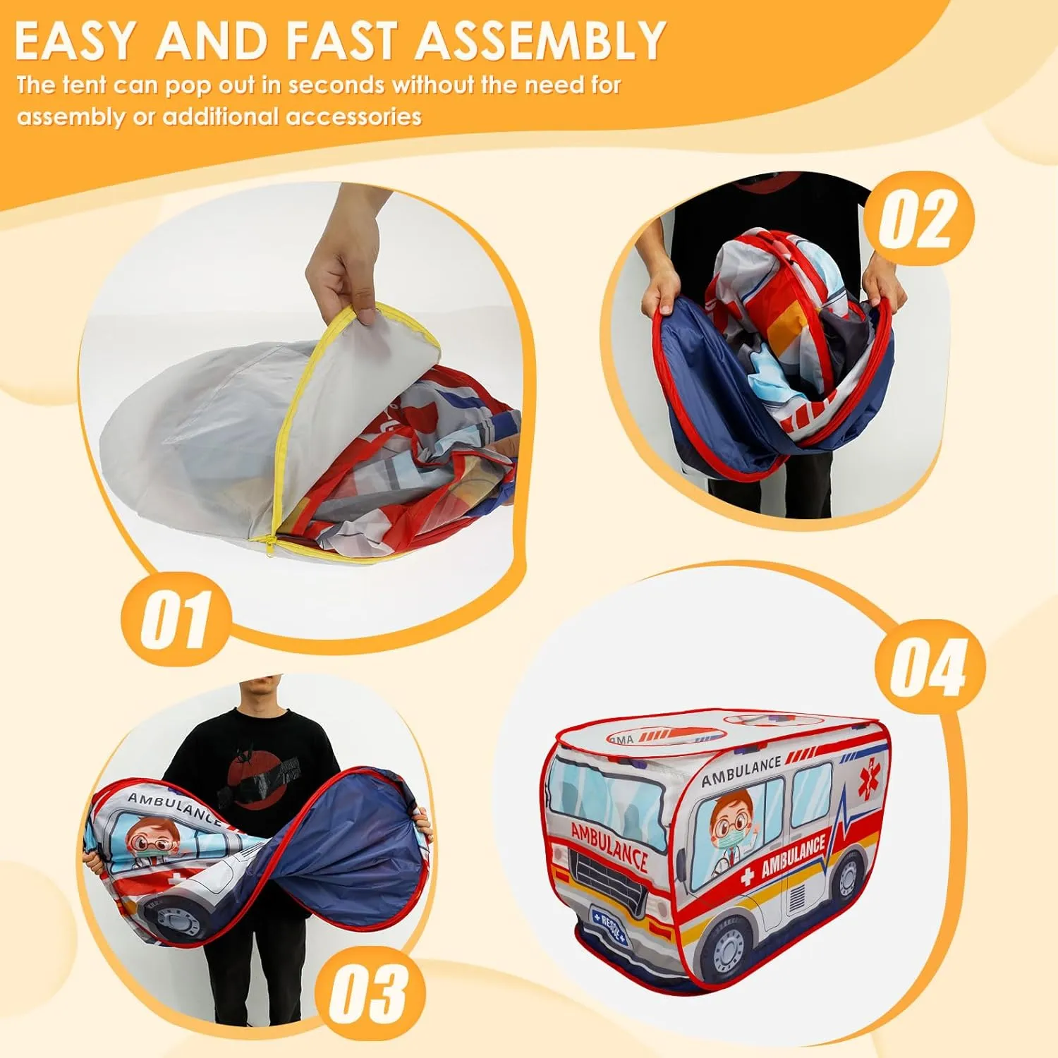Kids Pop Up Play Tent, Bus Children Play Tent, Folding Indoor Outdoor Toddler Playhouse Tent, Polyester Car Style Boy Girl Play Tent with Storage Bag for Kids Toddlers Indoor Outdoor