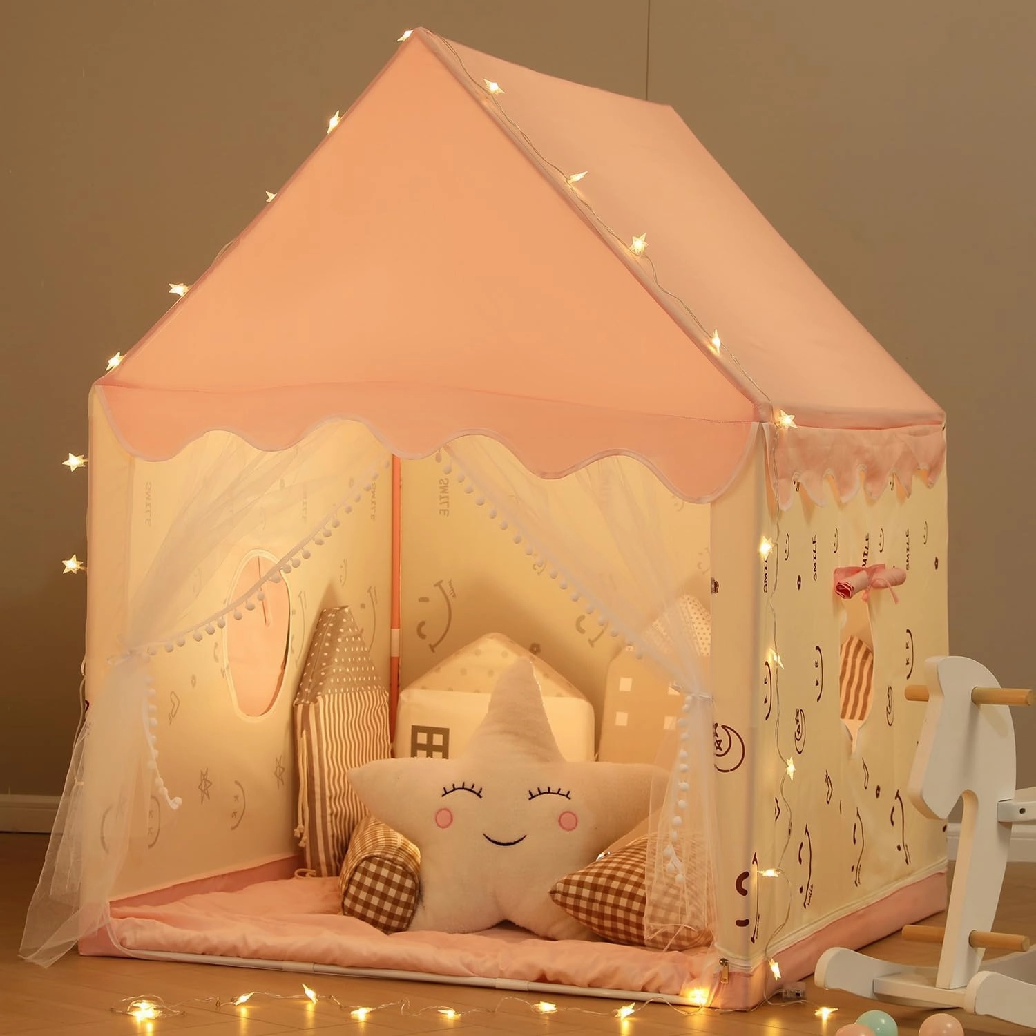 Kids' Play Tents Children's Tent Girls Large Playhouse Toddler Castle Play Tent Children Indoor Outdoor Playground Birthday Gift
