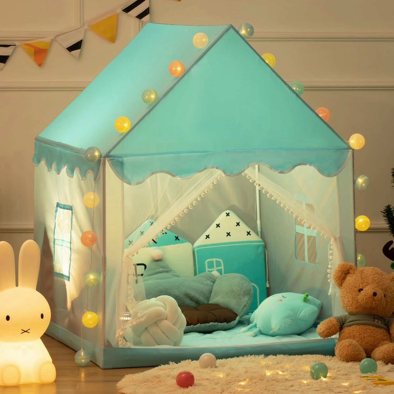 Kids' Play Tents Children's Tent Small Castle Boy's Gift Indoor and Outdoor Toy Game House Children's Day・Birthday Celebration・Garden Celebration Suitable for Ball Pool House