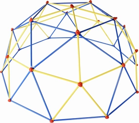 Kids Climbing Dome Jungle Gym - 10 ft Geometric Playground Dome Climber Play Center with Rust & UV Resistant Steel, Supporting 1000 LBS (Blue)