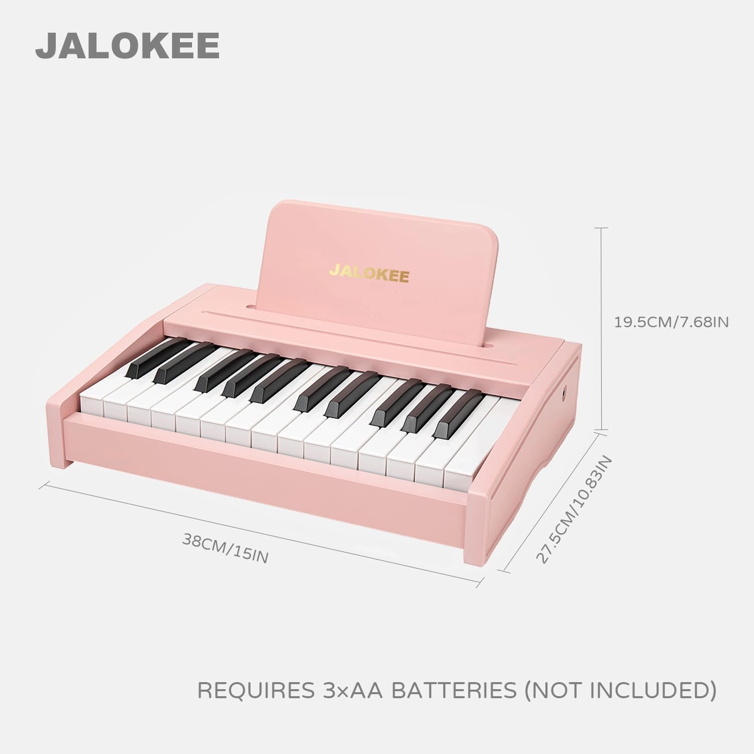 Kids Piano Keyboard, Digital Piano for Kids, Music Educational Instrument Toy, Wood Toy for 3  Girls and Boys (Pink, 25 Keys)
