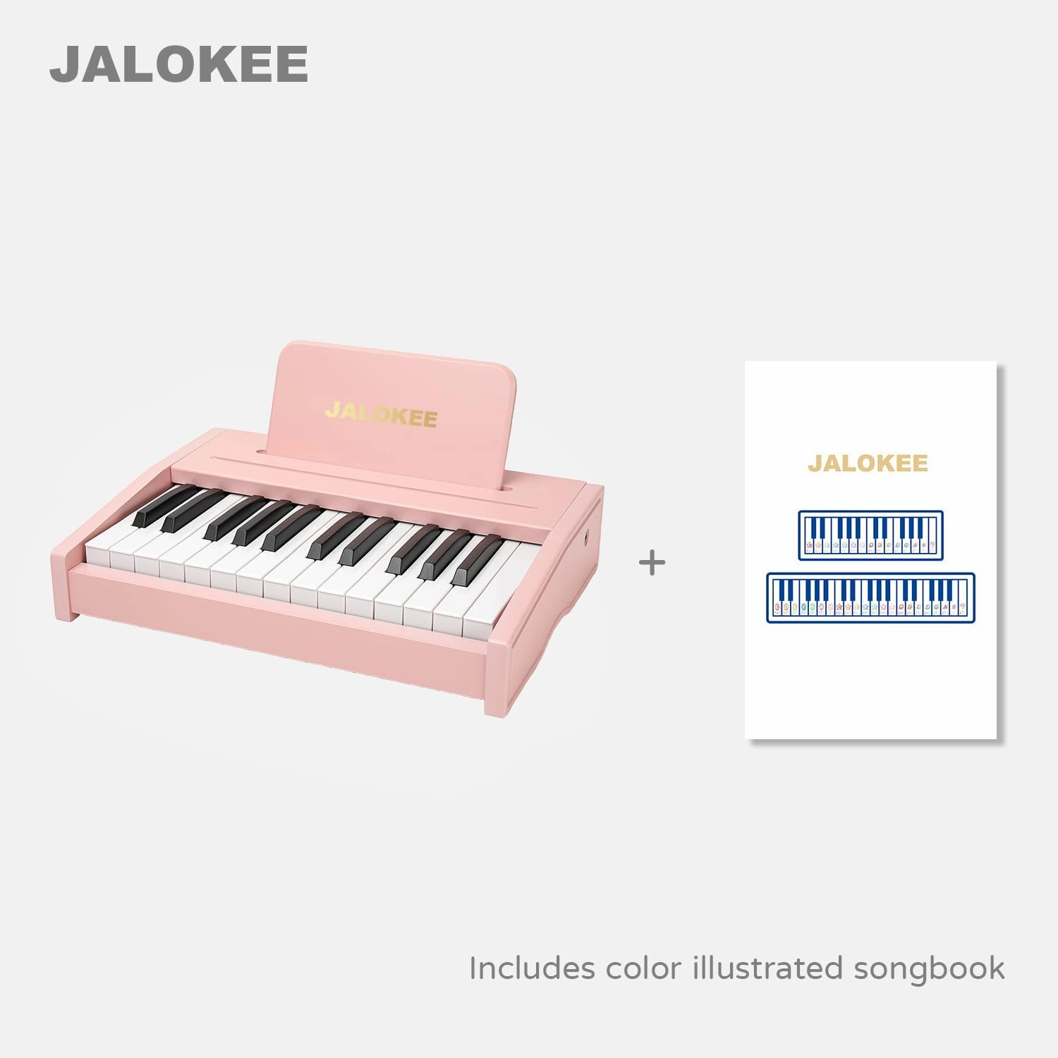 Kids Piano Keyboard, Digital Piano for Kids, Music Educational Instrument Toy, Wood Toy for 3  Girls and Boys (Pink, 25 Keys)