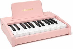 Kids Piano Keyboard, Digital Piano for Kids, Music Educational Instrument Toy, Wood Toy for 3  Girls and Boys (Pink, 25 Keys)