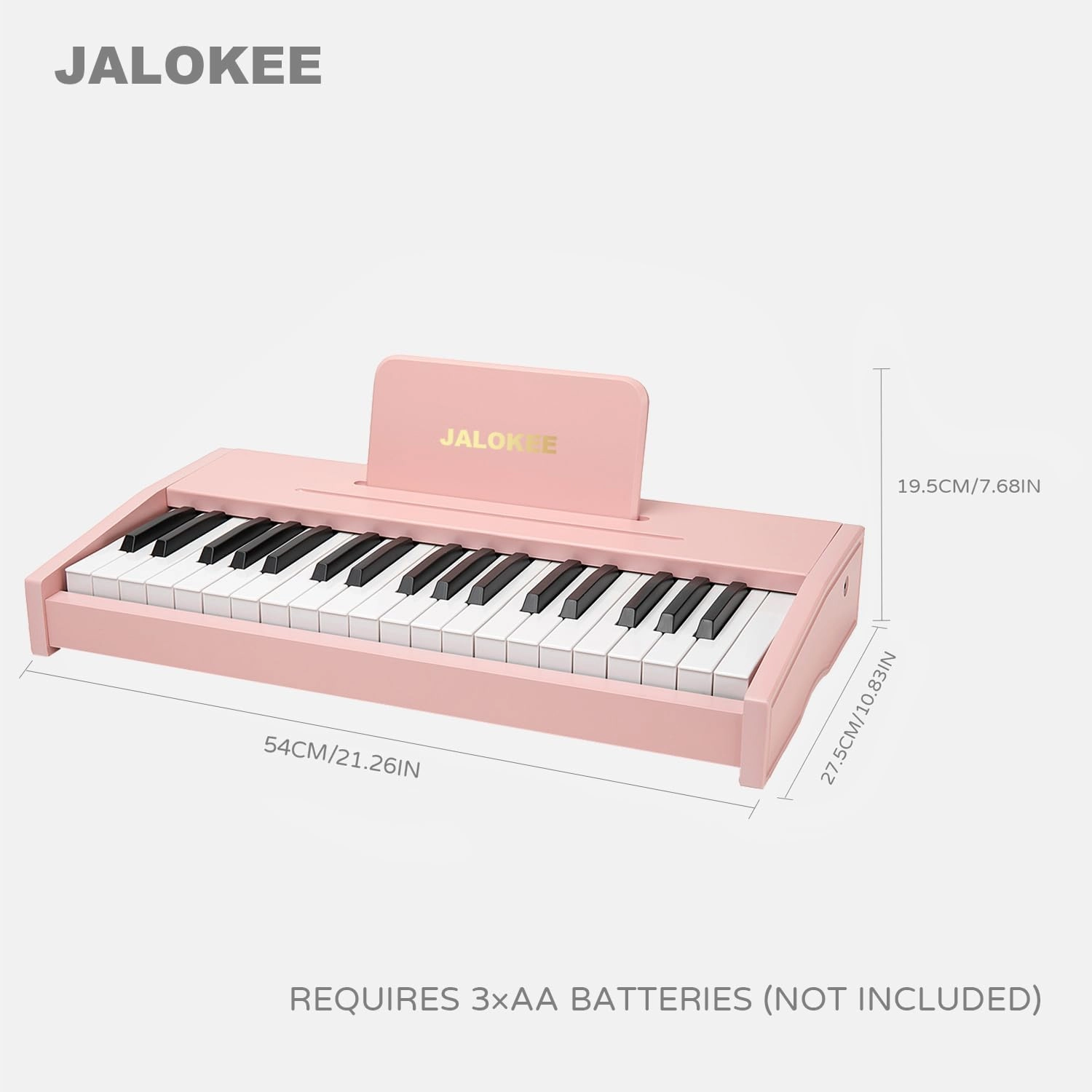 Kids Piano Keyboard, Digital Piano for Kids, Music Educational Instrument Toy, Wood Toy for 3  Girls and Boys (Pink, 37 Keys)