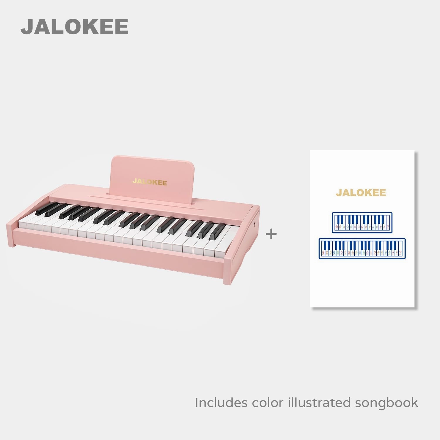Kids Piano Keyboard, Digital Piano for Kids, Music Educational Instrument Toy, Wood Toy for 3  Girls and Boys (Pink, 37 Keys)