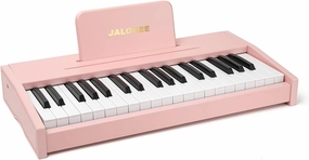 Kids Piano Keyboard, Digital Piano for Kids, Music Educational Instrument Toy, Wood Toy for 3  Girls and Boys (Pink, 37 Keys)