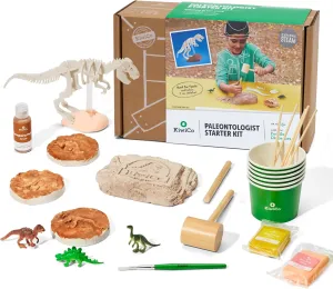 KiwiCo Dinosaur Fossil Dig Kit for Kids Age 6  | Excavate & Build Skeleton, Make Fossil Impressions | STEM Paleontology Science Kit with Dinosaur Facts Poster