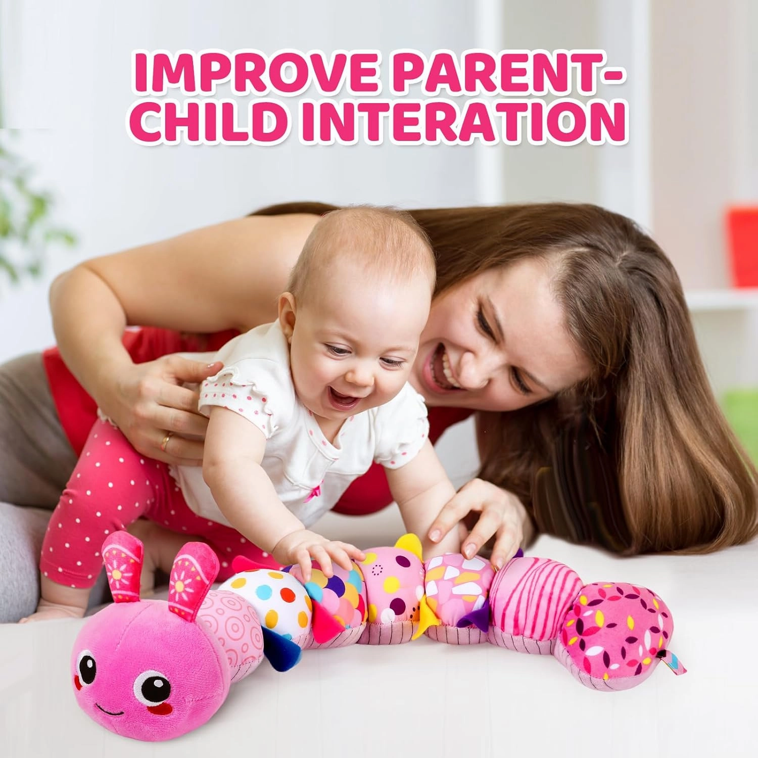 KMUYSL Baby Toys 0-6 6-12 Months, Sensory Music Animal Stuffed Toy for 0 1 2 3 4 5 6  Months, Plush Toy with Crinkle and Rattles for Infant Newborn, Tummy Time Toys Gifts for 0-3-6-12 Month