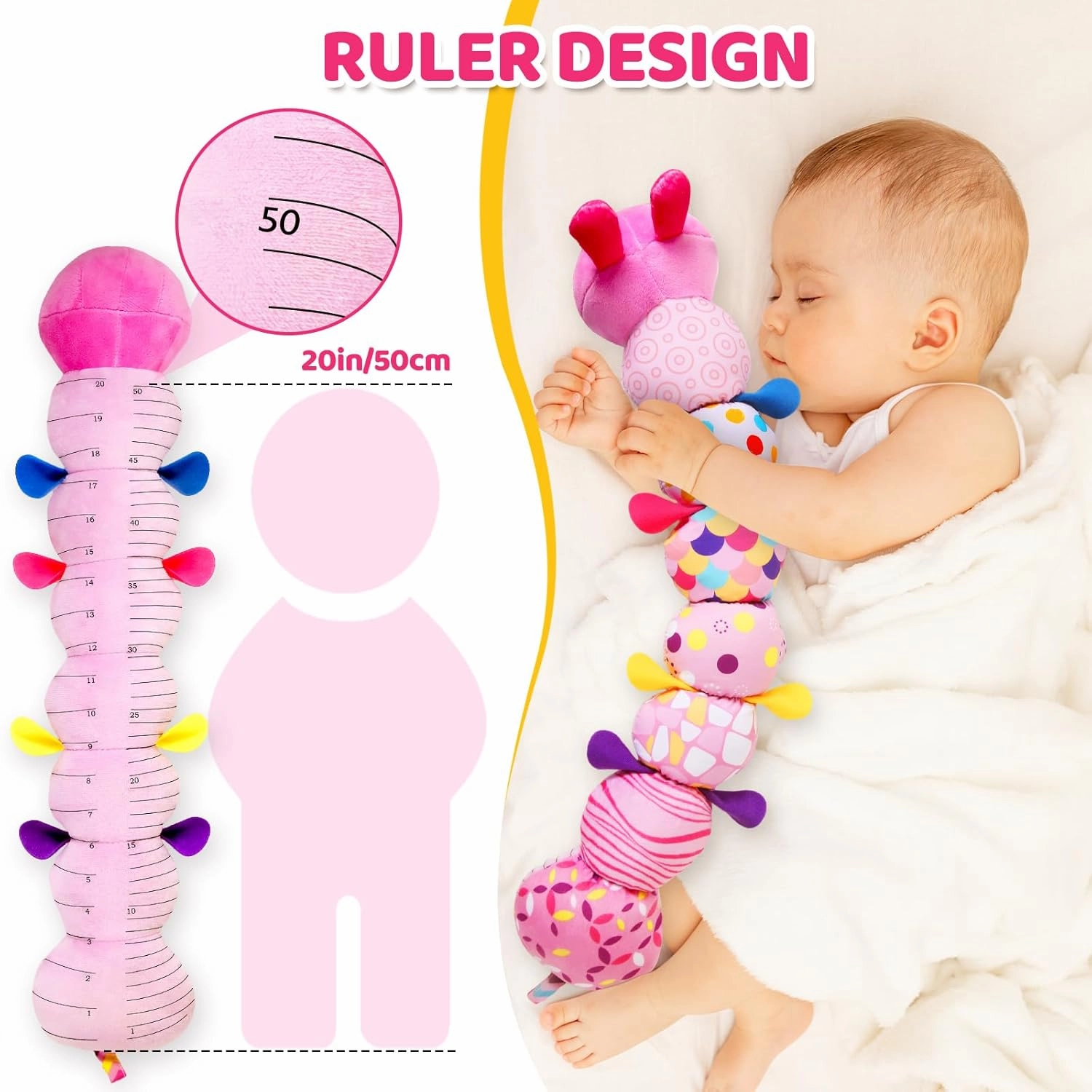 KMUYSL Baby Toys 0-6 6-12 Months, Sensory Music Animal Stuffed Toy for 0 1 2 3 4 5 6  Months, Plush Toy with Crinkle and Rattles for Infant Newborn, Tummy Time Toys Gifts for 0-3-6-12 Month