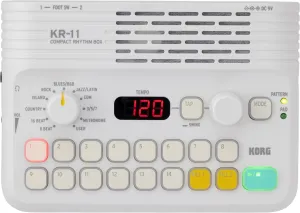 Korg KR11 Portable Rhythm Box w/ 16 velocity-sensitive Pads, and built-in Speaker