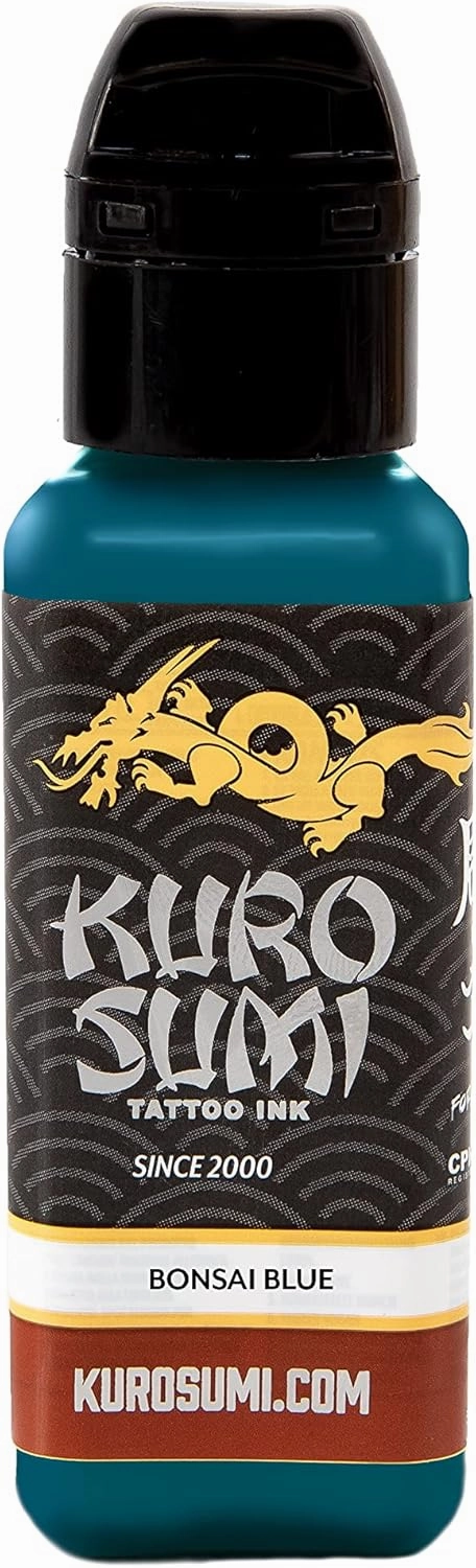 Kuro Sumi Bonzai Blue, Vegan Friendly, Professional Ink 3oz
