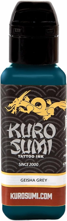 Kuro Sumi Geisha Grey, Vegan Friendly, Professional Ink 3oz