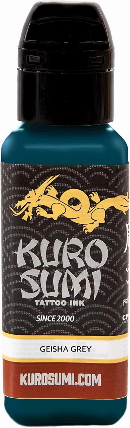 Kuro Sumi Geisha Grey, Vegan Friendly, Professional Ink 3oz